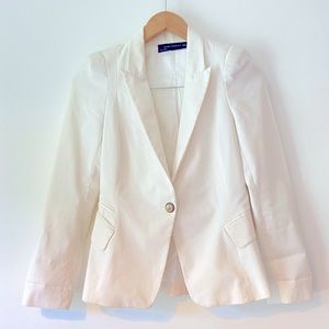 ZARA textured fitted blazer one button detail on front and buttons on sleeves XS